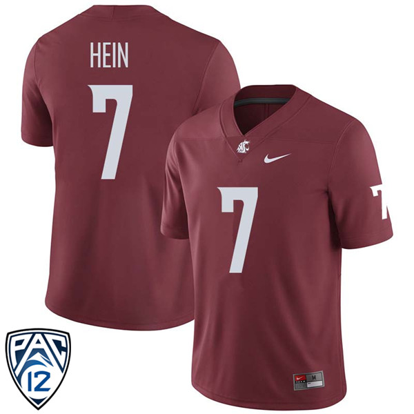 Men #7 Mel Hein Washington State Cougars College Football Jerseys Sale-Crimson